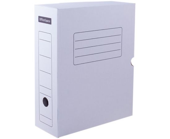 Короб архивный с клапаном OfficeSpace, микрогофрокартон, 150мм, белый, до 1400л. 219276