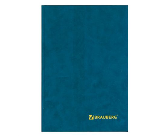 Книга учета 208 л., А4, BRAUBERG, клетка, обложка твердая бумвинил