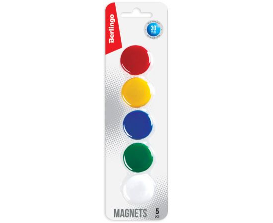 Магнит для досок Berlingo 30мм, 5шт., европодвес