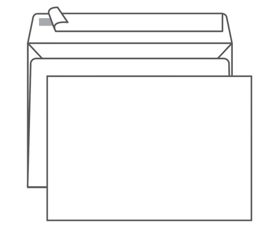 Конверт 229х324, белый, с силиконовой лентой