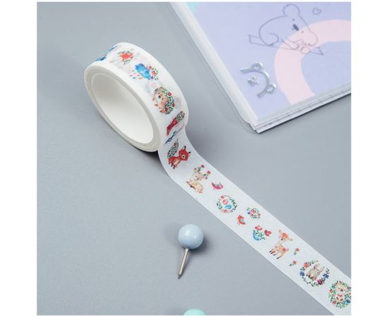 Клейкая лента декоративная MESHU "Cute toys", 1,5см*3м MS_36881