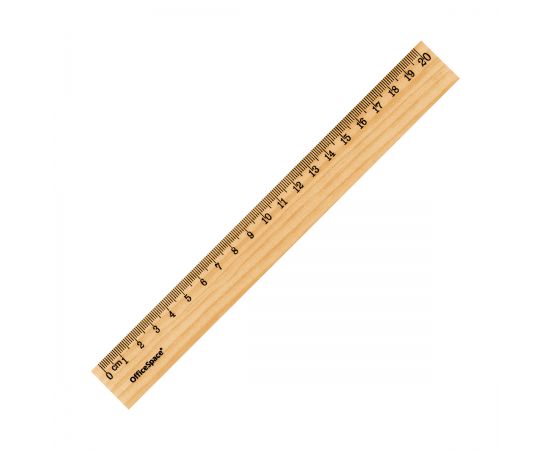 Линейка 20см OfficeSpace, дерево WR_44571