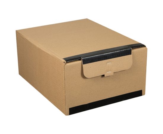 Короб архивный горизонтальный OfficeSpace "Standard" плотный с клапаном и замком на липучке