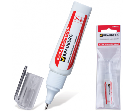 Корректор-ручка Brauberg Energy 7мл., мет.наконеч