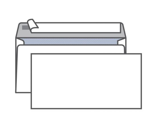Конверт E65 110х220 мм отрывная лента, внутренняя запечатка
