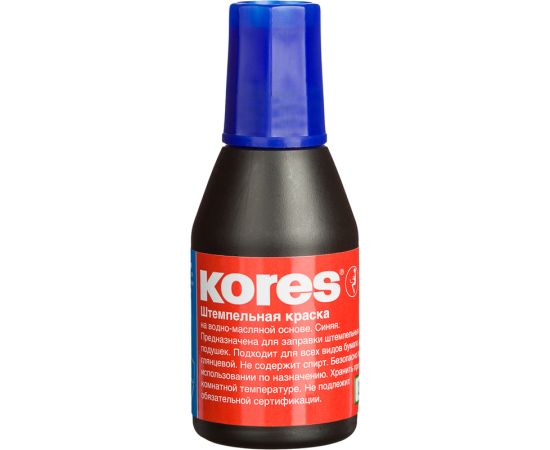 Краска штемпельная синяя 27 мл (водно-масляная основа) Kores