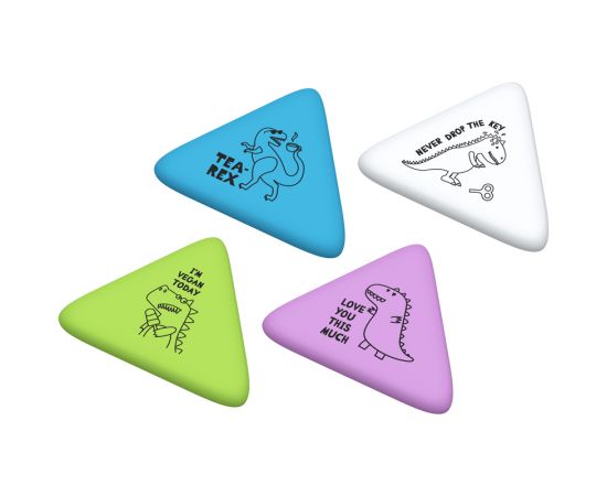 Ластик Berlingo "Dino", треугольный, термопластичная резина, 50*44*7мм BLc_00690