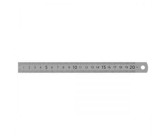 Линейка 20см СТАММ, стальная, ПВХ чехол с европодвесом ЛН-30531