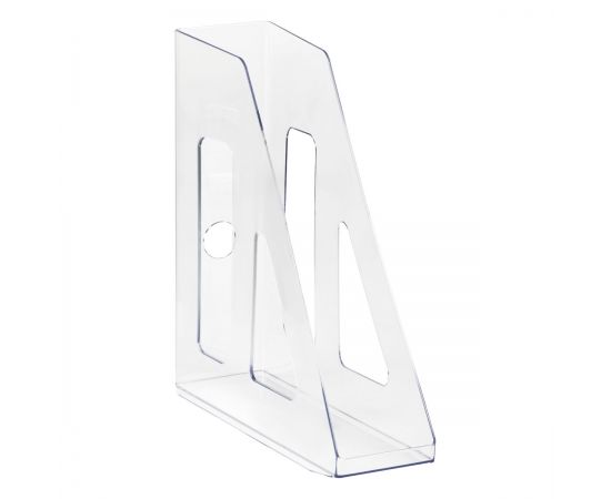 Лоток для бумаг вертикальный СТАММ "Актив", прозрачный, ширина 70мм ЛТВ-31099