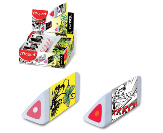 Ластик MAPED (Франция)"Pyramide",треуг.сечение,3цв