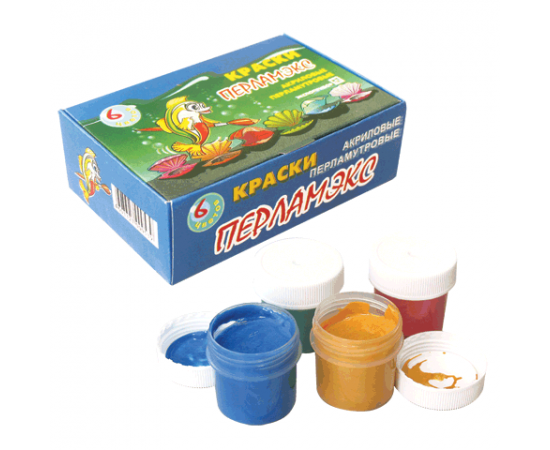 Краски акриловые "Перламэкс" 1/6,20мл, без кисти,перламутровые