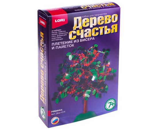 Набор для плетения из бисера и пайеток - Дерево счастья Lori "Рябинка"