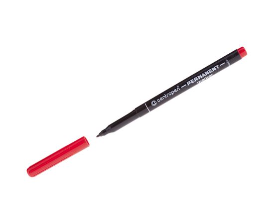 Маркер перманентный Centropen "2536" красный, пулевидный, 1мм, светостойкий 6 2536 0104