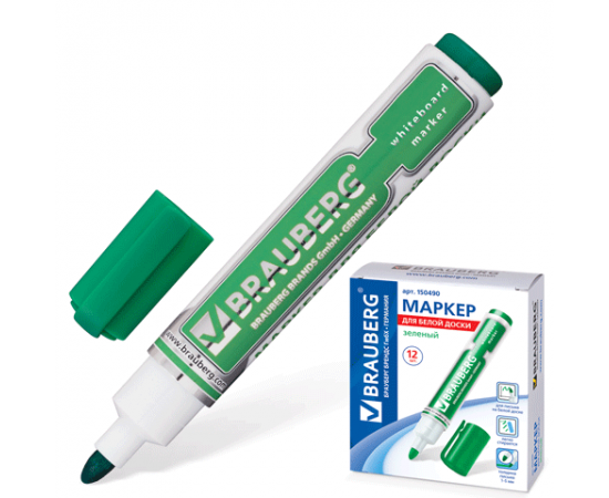 Маркер BRAUBERG"Неo" д/бел.доски 0,5 зеленый