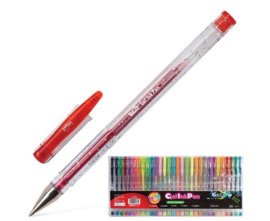 Набор гелевых ручек BEIFA (Бэйфа), 30 шт., "WMZ", узел 0,9 мм, линия 0,7 мм