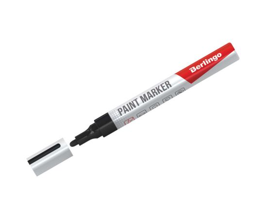 Маркер-краска  черный, 4мм., Берлинго