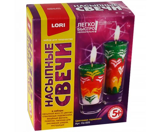 Набор для изготовления свечей Lori "Насыпные свечи. Яркий