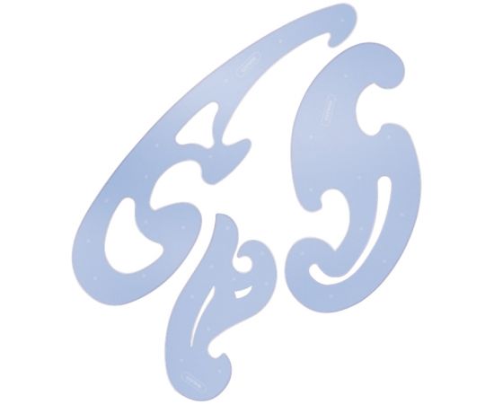 Набор лекал 25,17,12см Стамм, прозрачный тонированный