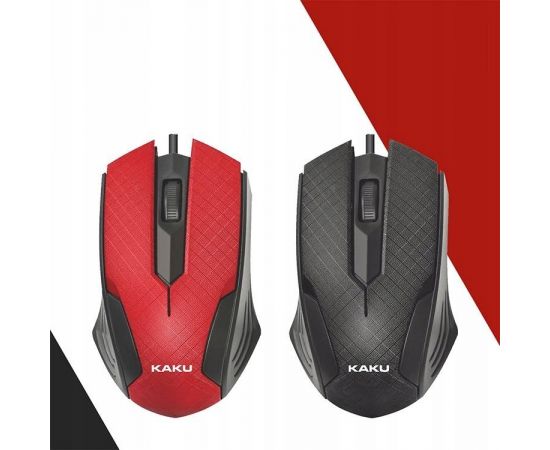 Мышка проводная 1500dpi, 1.5м. c 3 кнопками KAKU KSC-357 - красный