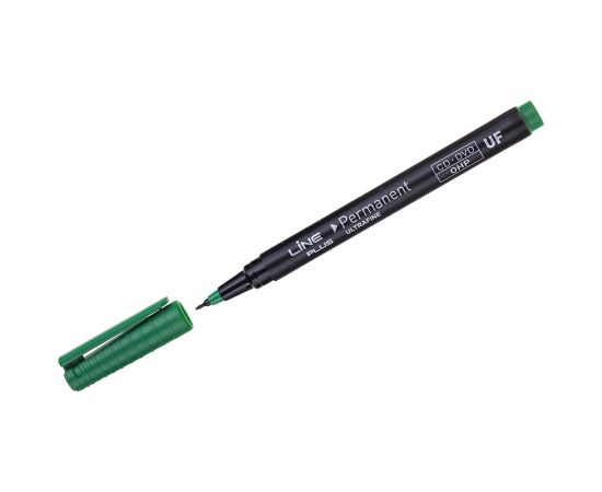 Маркер перманентный для CD/DVD Line Plus "2500UF" зеленый, 0,4мм