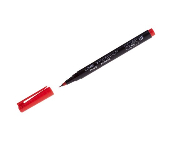 Маркер перманентный для CD/DVD Line Plus "2500UF" красный, 0,4мм