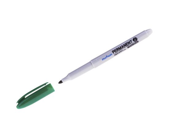 Маркер перманентный MunHwa зеленый, пулевидный, 1,5мм