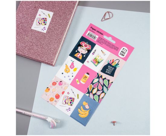 Наклейки бумажные MESHU "Art dream", 12*21см, 9 наклеек, европодвес MS_41649