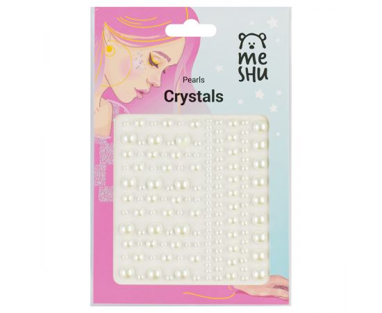 Наклейки-стразы MESHU "Pearls", 16*10,5см MS_52668