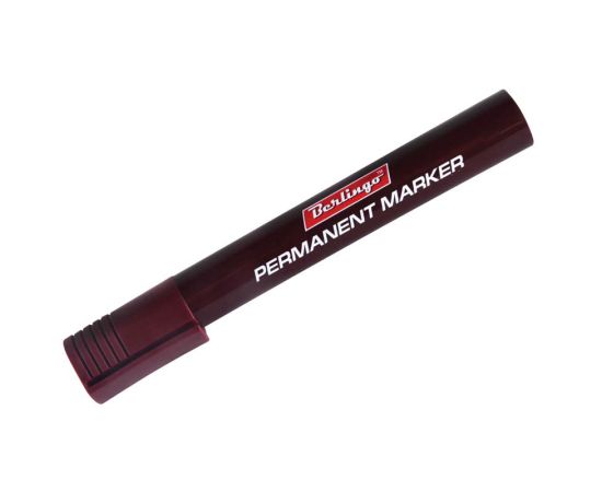 Маркер перманентный BERLINGO,пулевидный 3мм,коричневый