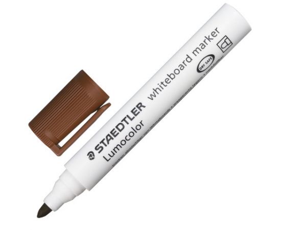 Маркер для доски STAEDTLER (Германия) "Lumocolor", круглый наконечник, 2 мм, коричневый