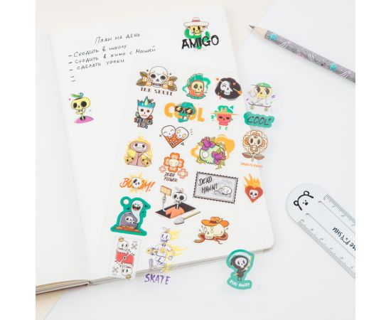 Наклейки ПВХ MESHU "Horror", 10*21см, 24 наклейки, инд. уп., европодвес MS_42752