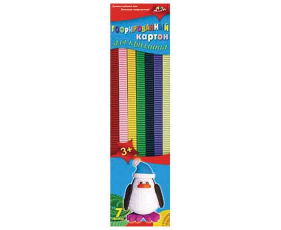 Набор для дет.творчества"Гофрокартон для квиллинга"7цв.,42полосы