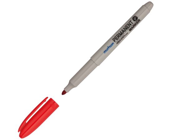 Маркер перманентный MunHwa красный, пулевидный, 1,5мм