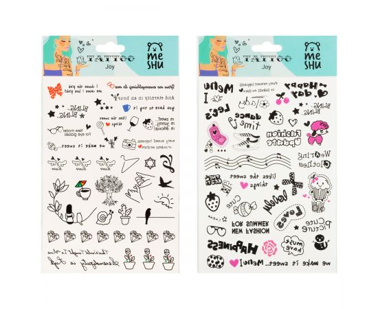 Наклейка-тату MESHU "Joy", 23*13см, инд. уп., европодвес