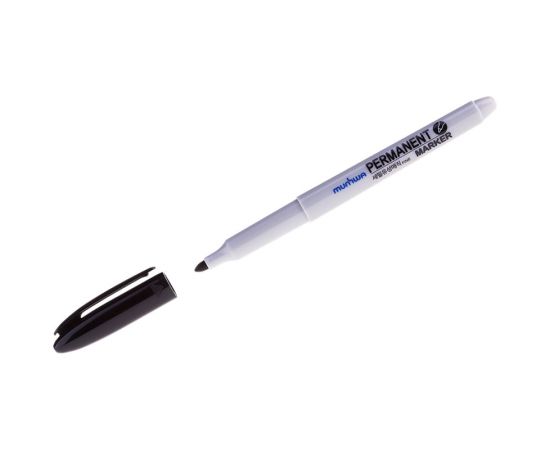 Маркер перманентный MunHwa черный, пулевидный, 1,5мм