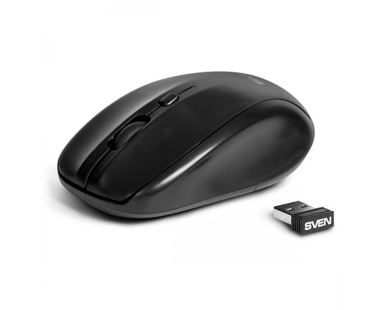 Мышь беспроводная Sven RX-305, черный, 3btn+Roll