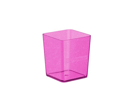 Настольная подставка-стакан для канцелярских принадлежностей 1 отделение, розовый Base Glitter Erich