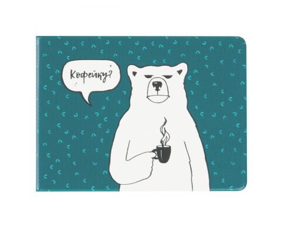 Обложка для студенческого билета, пропуска, удостоверения OfficeSpace "Кофейку?", ПВХ, фотопечать ST