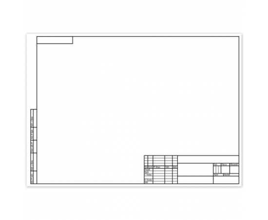 Папка для черчения А3 СПЕЙС (160г/м2) с горизонтальной рамкой 10 листов