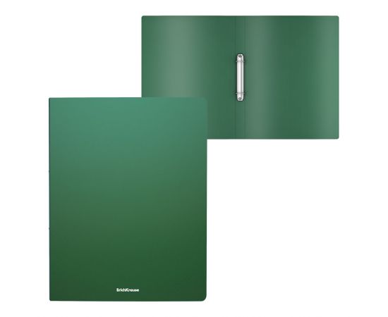 Папка на 2 кольцах 24мм, А4 Erich Krause Classic зеленая