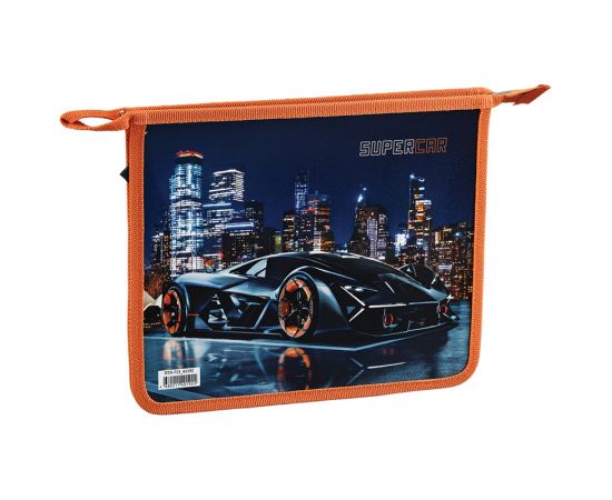Папка для тетрадей 1 отделение А5 ArtSpace "Supercar", пластик, на молнии ПТЛ-715_42192