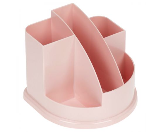 Настольная подставка СТАММ "Авангард", пластиковая, розовая ОР542