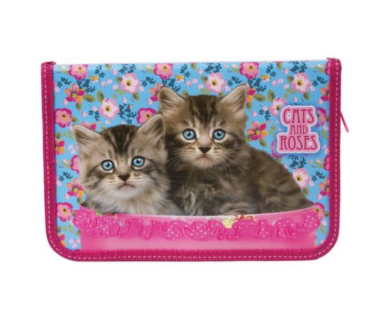 Пенал BRAUBERG, 1 отделение, для учеников начальной школы, ламинированный картон, откидная планка