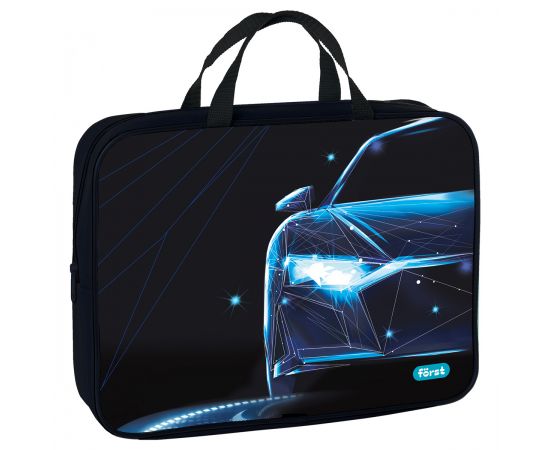 Папка текстильная с ручками 1 отделение, А4 F?rst "Automotive", 350*265*80мм, текстиль, на молнии FT