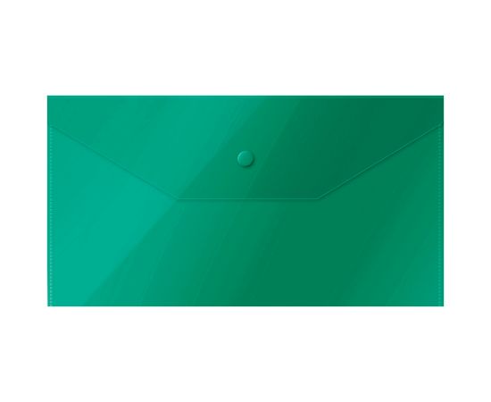 Папка-конверт на кнопке OfficeSpace, С6, 150 мкм, зеленая