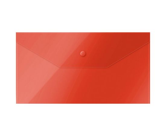 Папка-конверт на кнопке OfficeSpace, С6, 150 мкм, красная