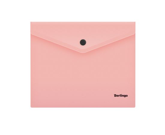 Папка-конверт на кнопке Berlingo "Instinct", А5+, 180мкм, фламинго OBk_05513