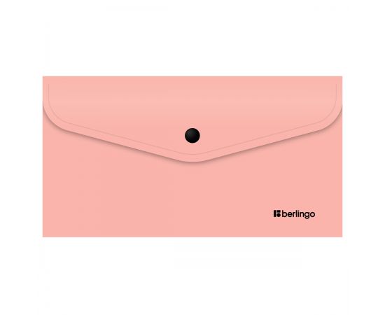Папка-конверт на кнопке Berlingo "Instinct" С6, 200мкм, фламинго