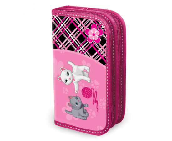 Пенал 2 отделения BRAUBERG 19*11см.в ассортименте