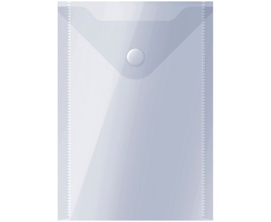 Папка-конверт на кнопке OfficeSpace, А6, 150 мкм, прозрачная